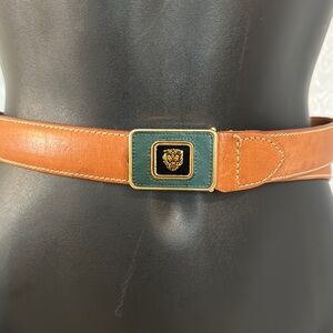 JAGUAR BY REGENT WOMEN’S Brown Leather Belt with Gold Buckle Sz: 31”